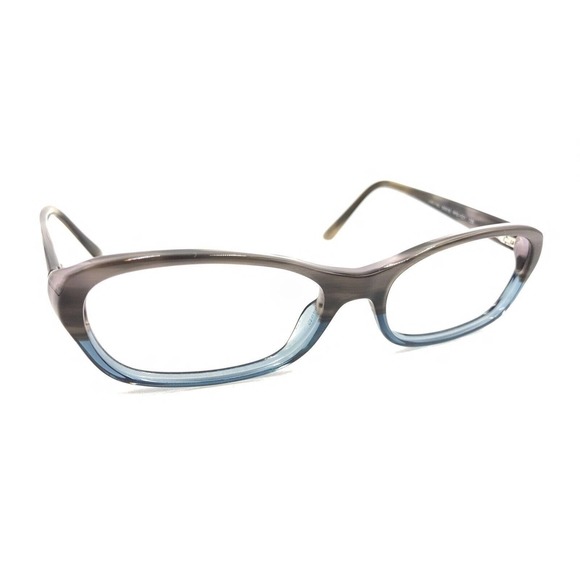 Prada VPR 17M RY0-1O1 Gray Blue Oval Eyeglasses Frames 54-16 135 Italy Designer - Picture 1 of 12